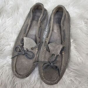 Frye Mason Tie Boat Shoe All Leather Men's Size 11.5 Gray